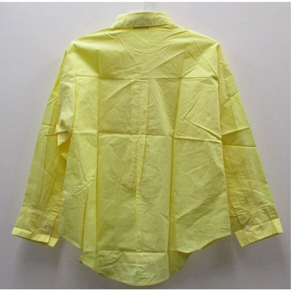 1 New Parke Yellow Button Down Boyfriend Poplin Shirt Size XS - Picture 4 of 11